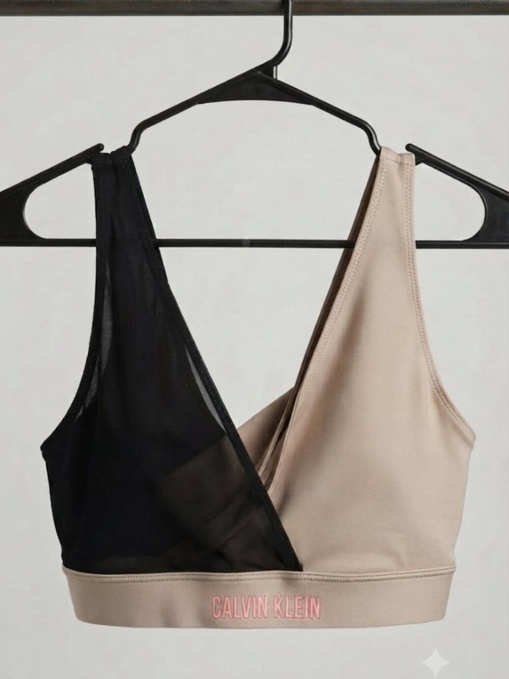 Calvin Klein Performance Sports Bra L Gray Wire-Free Medium Support Activewear